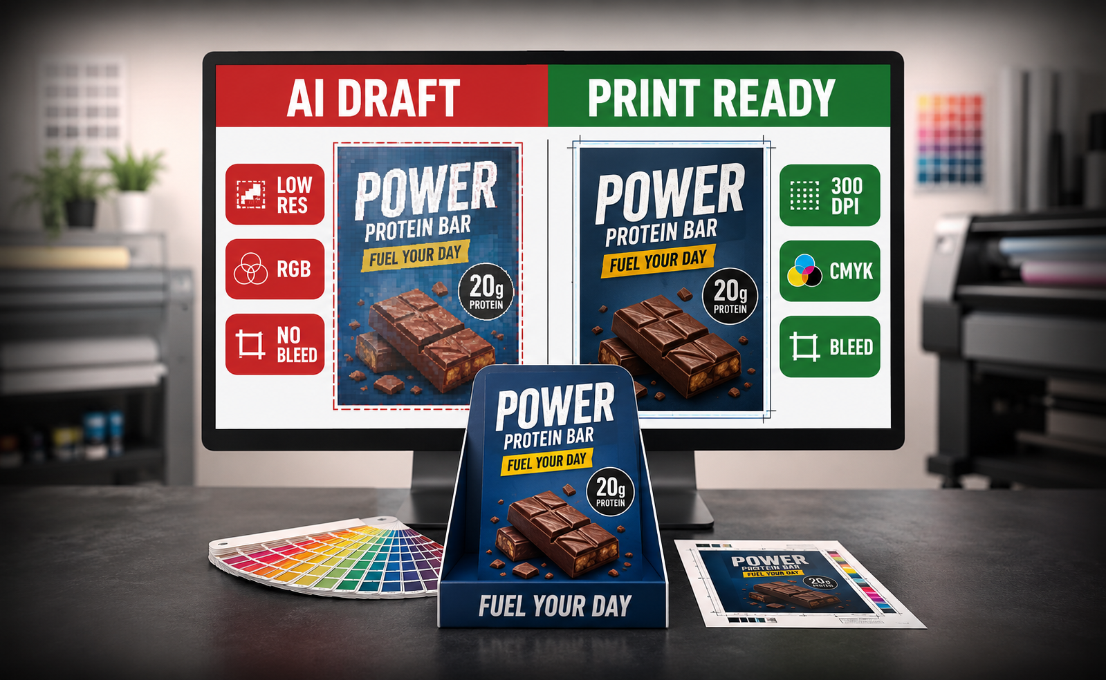 AI POSM Design to Print: How to Fix AI Artwork Before Printing Retail Displays