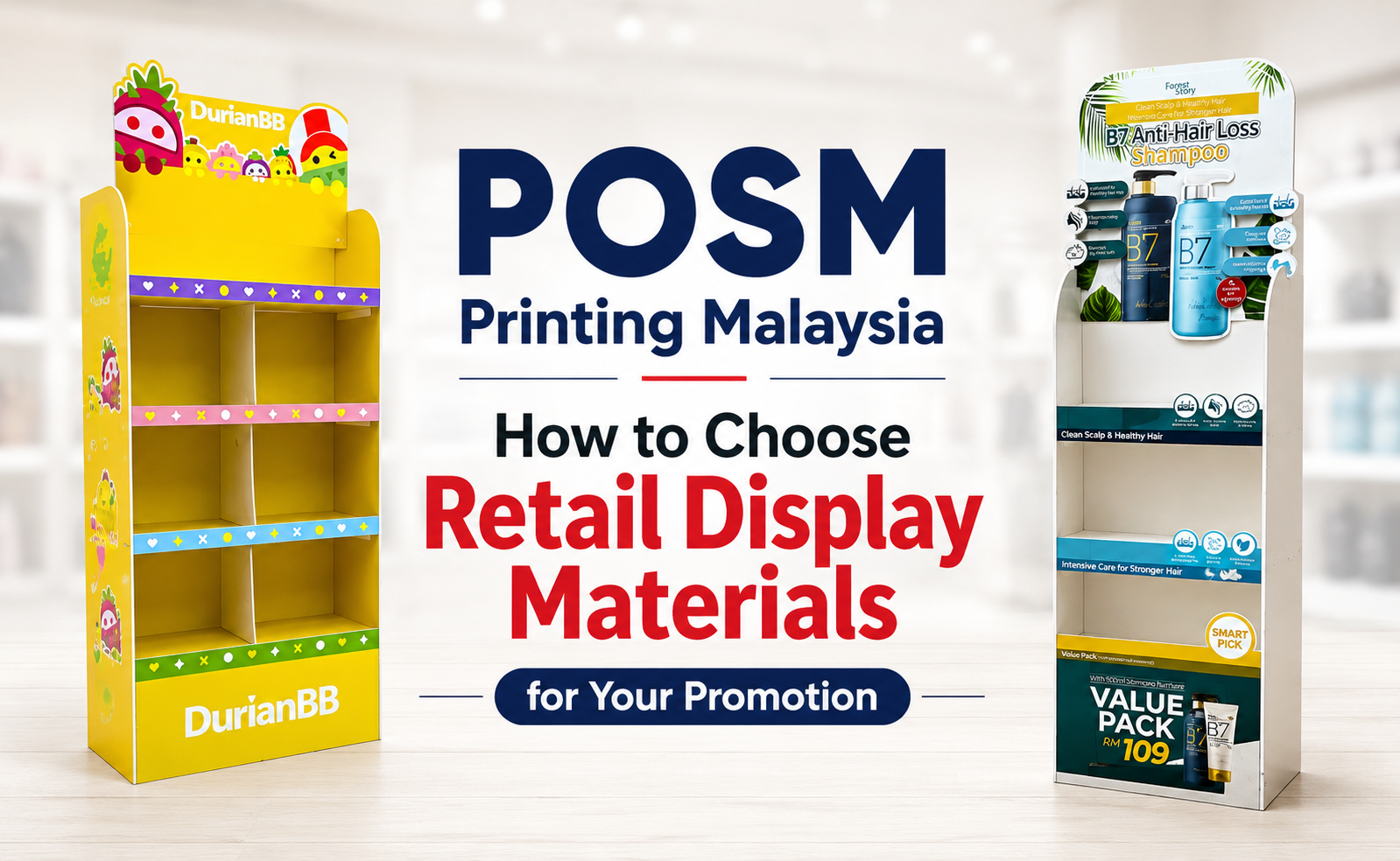 POSM Printing Malaysia: How to Choose Retail Display Materials for Your Promotion