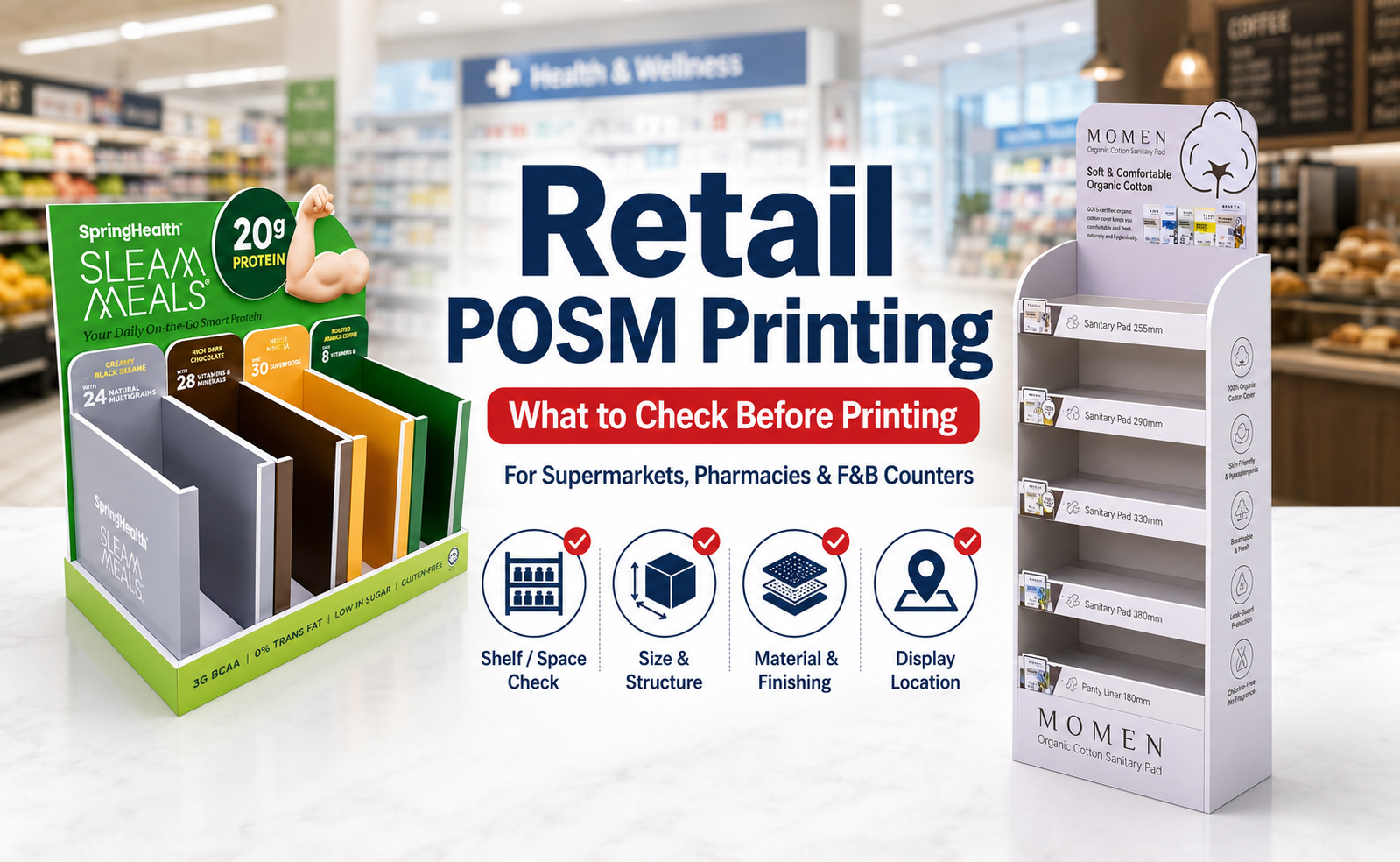 Retail POSM Printing in Malaysia: What to Check Before Printing for Supermarkets, Pharmacies & F&B Counters